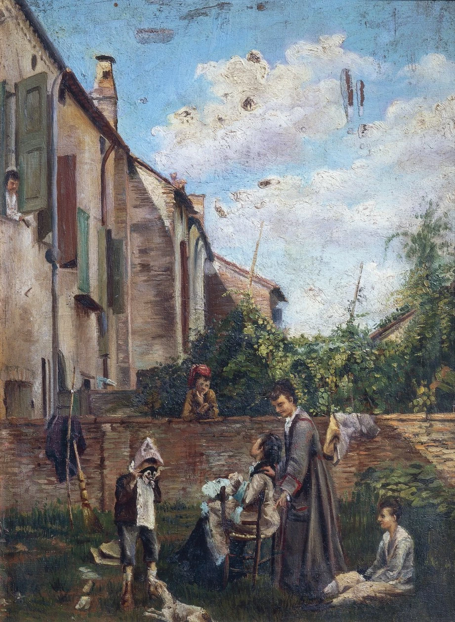 Ferrara, Il cortile della casa paterna